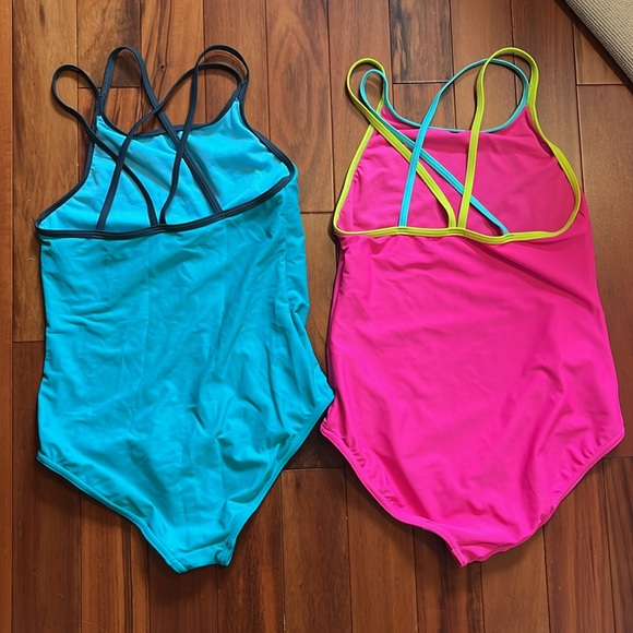 Kids two, one piece full coverage swimsuit - kids size 16 - Picture 5 of 5